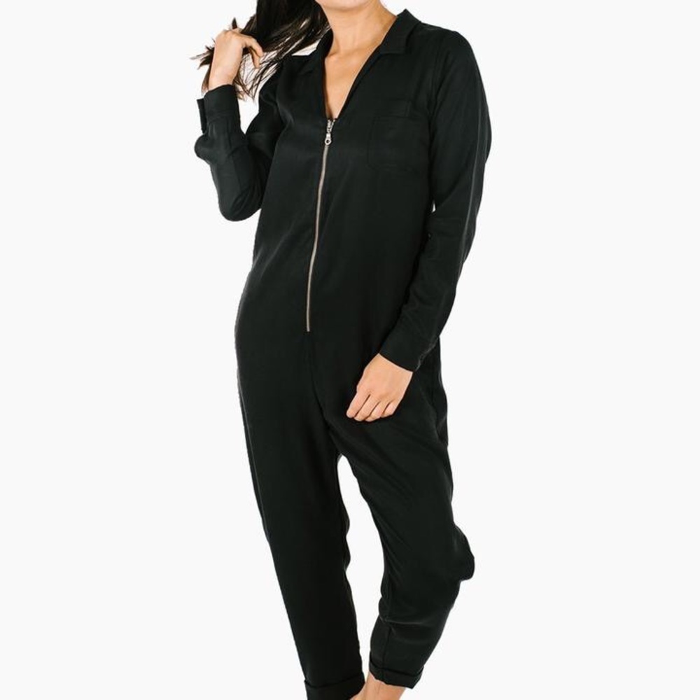 Smash & Tess Barely Black XS Coveralls Romper